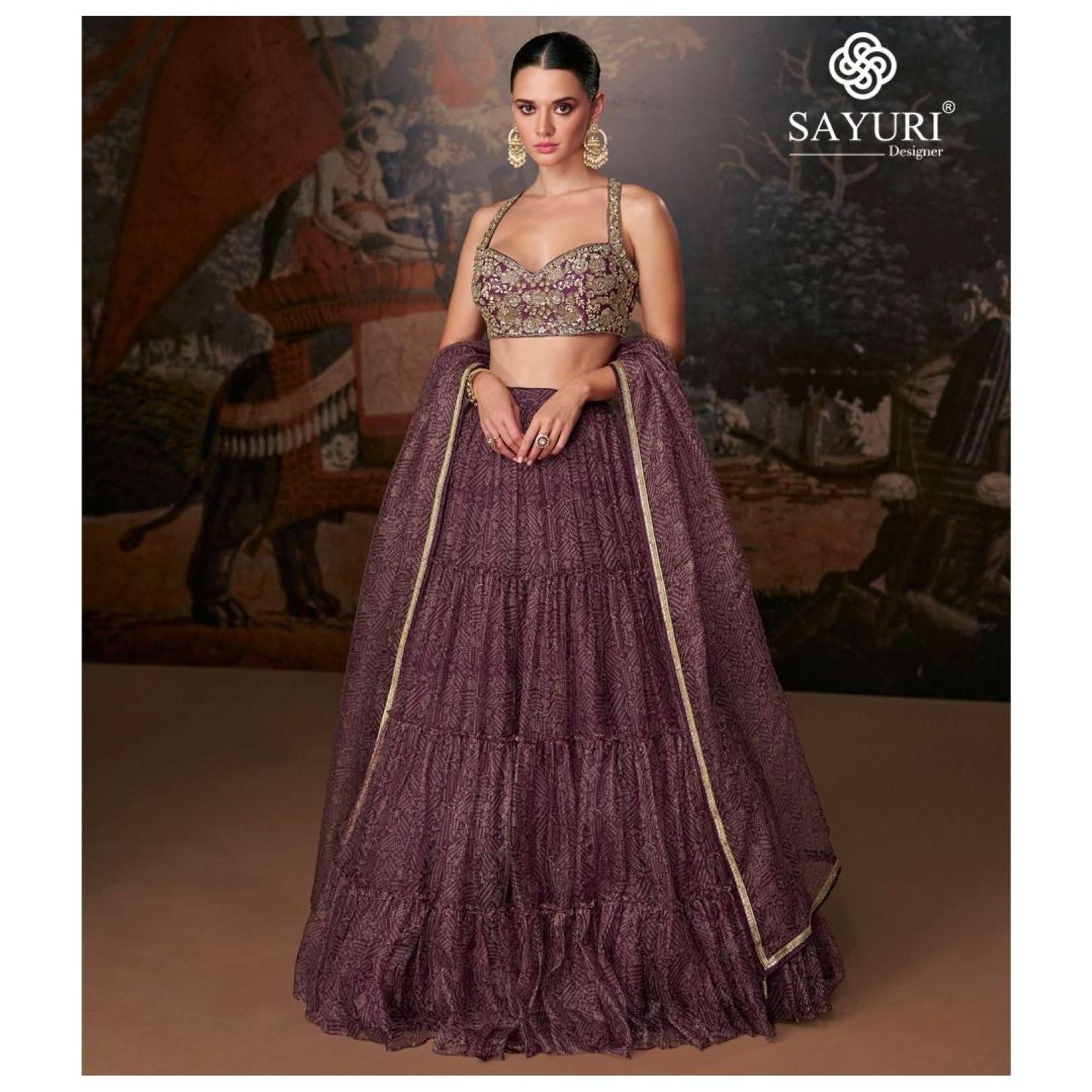 Sayuri Mirana Embroidery Pure Organza Silk Lehenga Choli