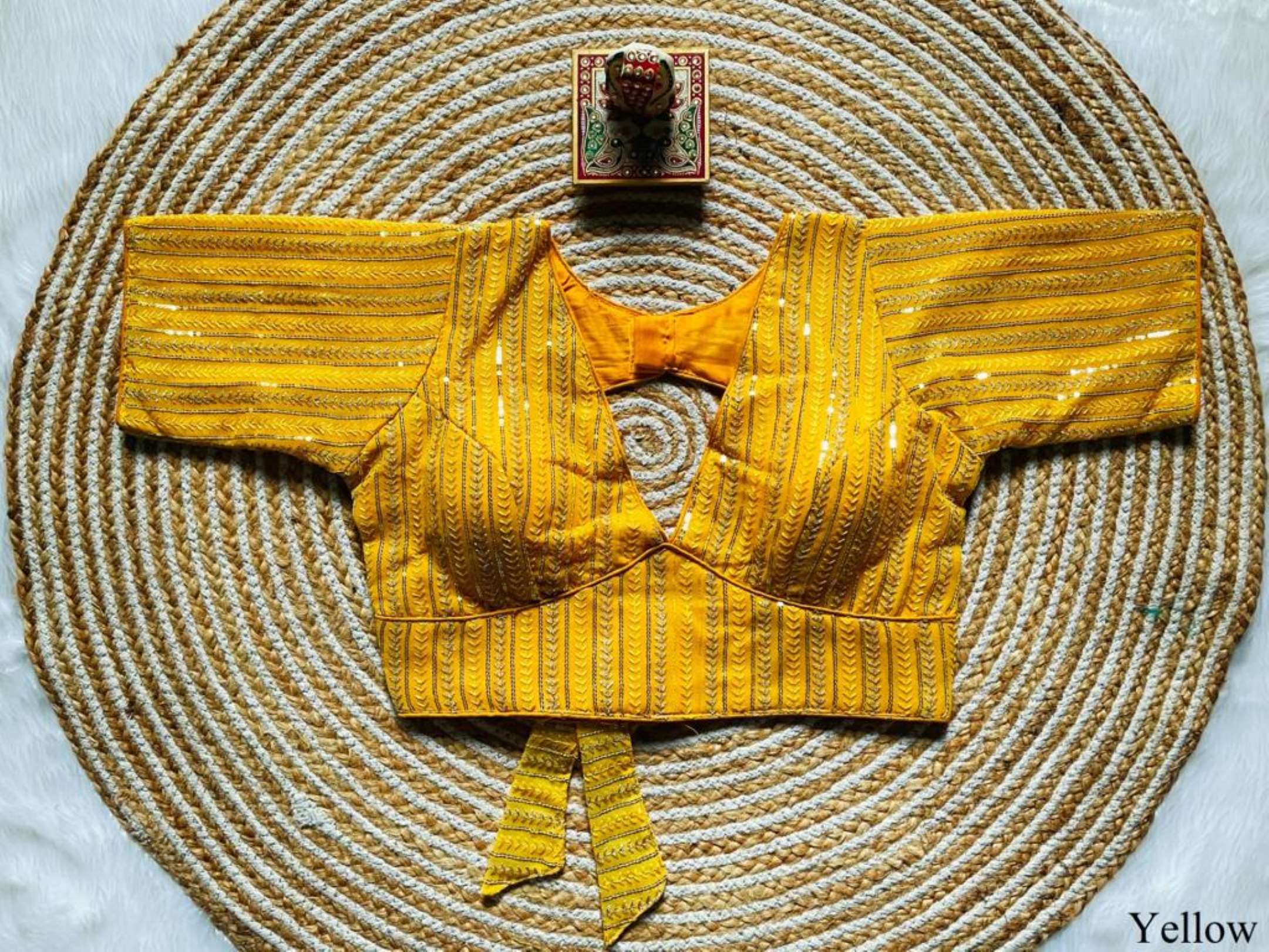 Sumshy Sabyasachi Sequence Faux Georgette Blouse