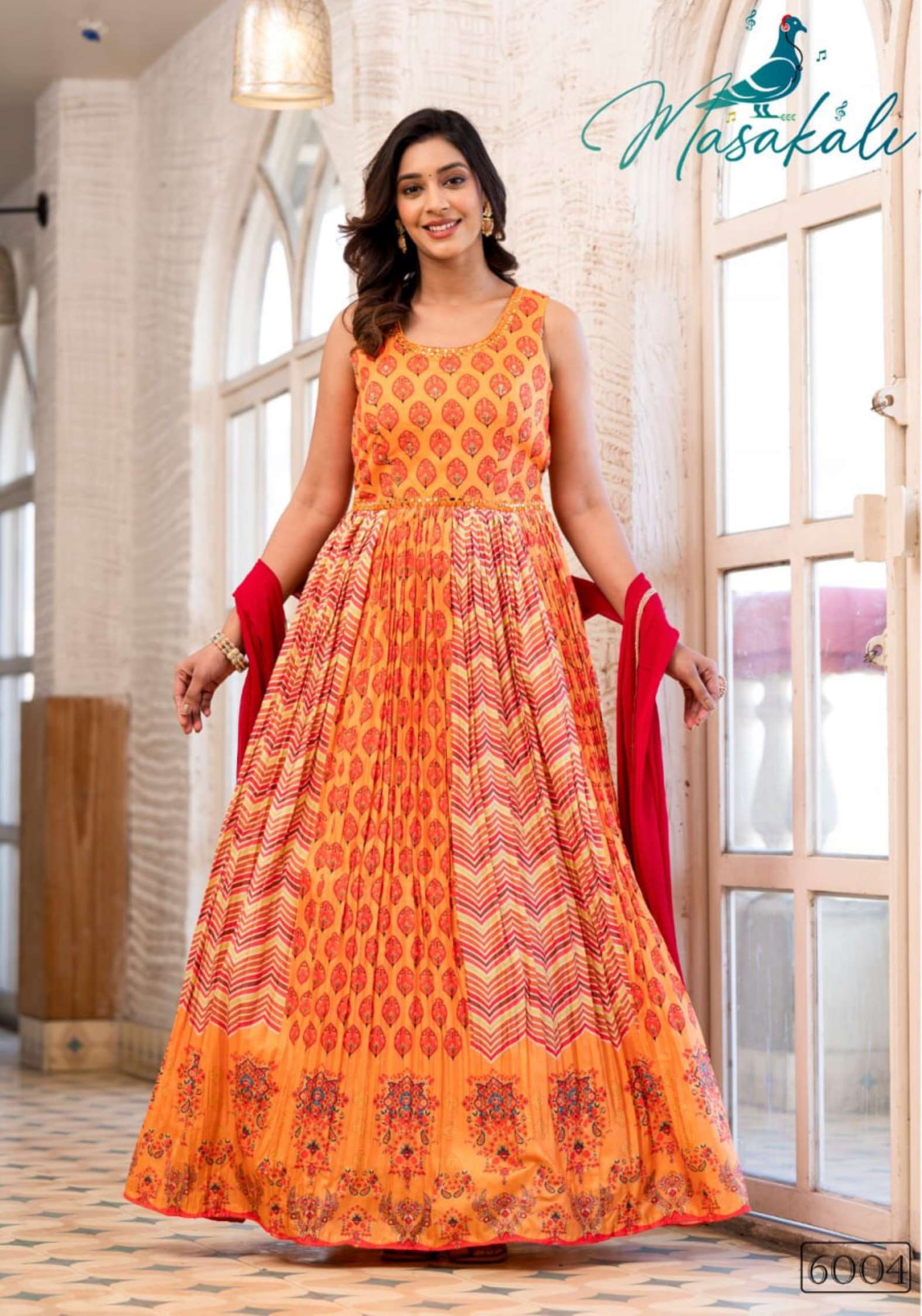 Sumshy Masakali Vol-06 Handwork Soft Dola Silk Long Gown