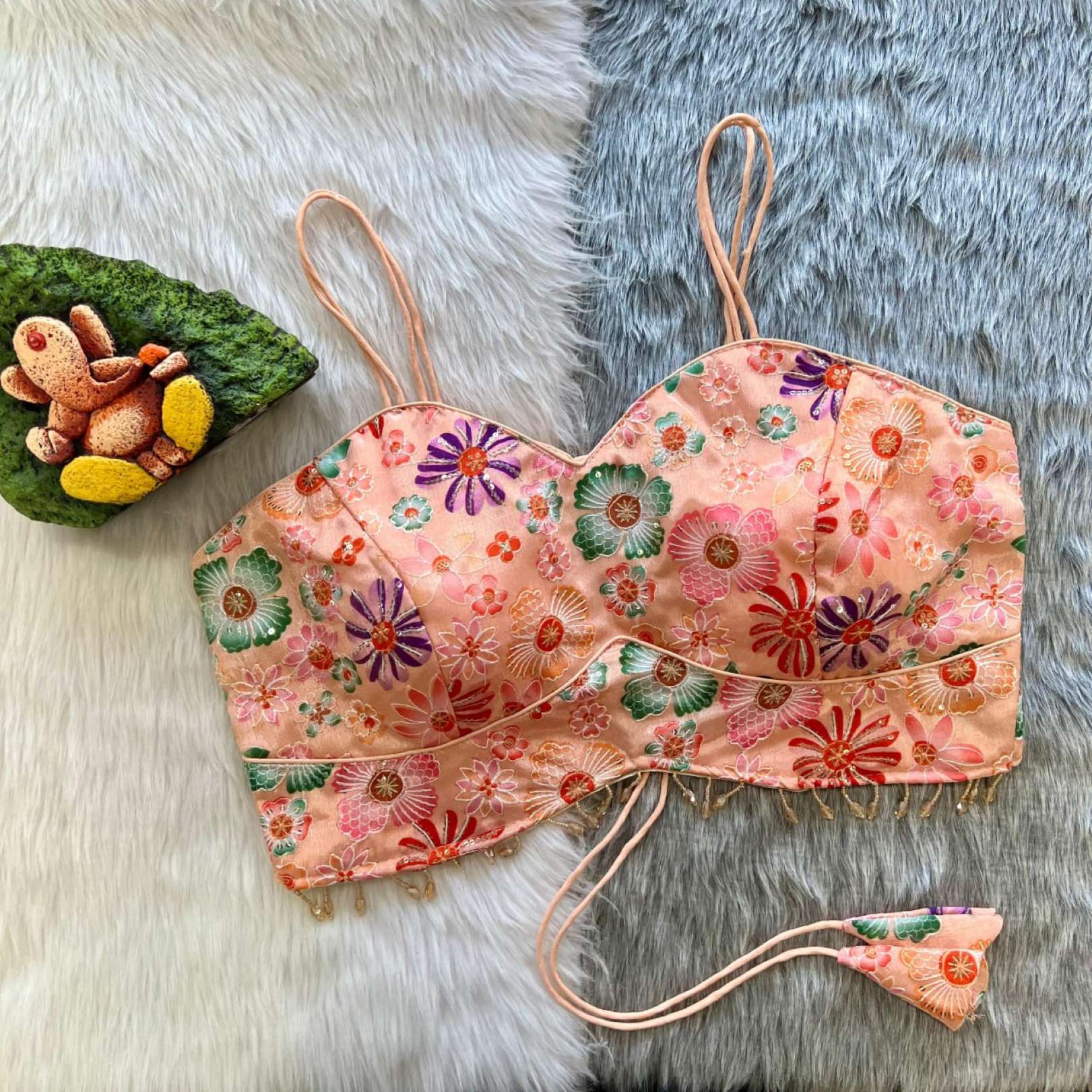 Sumshy Noodles Strips Heavy Chinon Silk Western Blouse