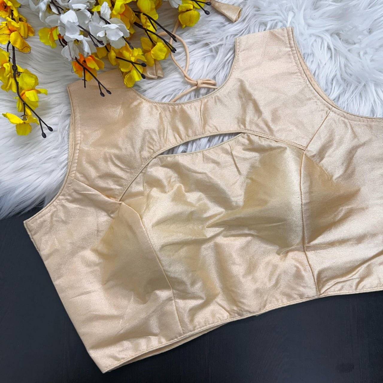 Sumshy Plain Designer Rimzim Simar Silk Readymade Blouse