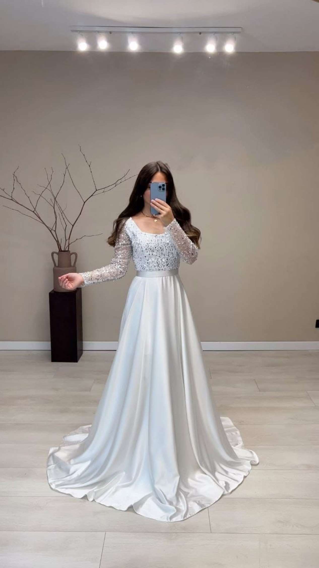 Sumshy Designer Sequence Heavy Silk Gown