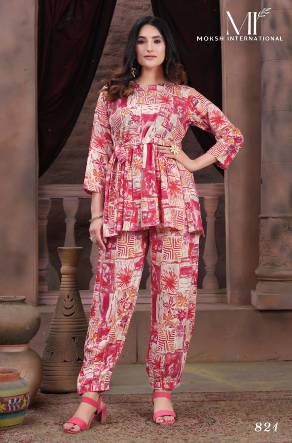 Moksh International Premium Rayon Chanderi Co-ord Set