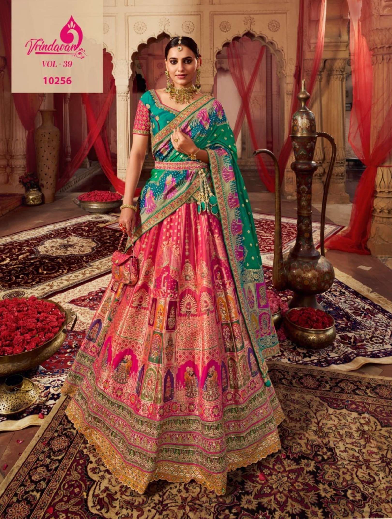 Royal Vrindavan Bridal Wear Banarasi Silk Lehenga Choli