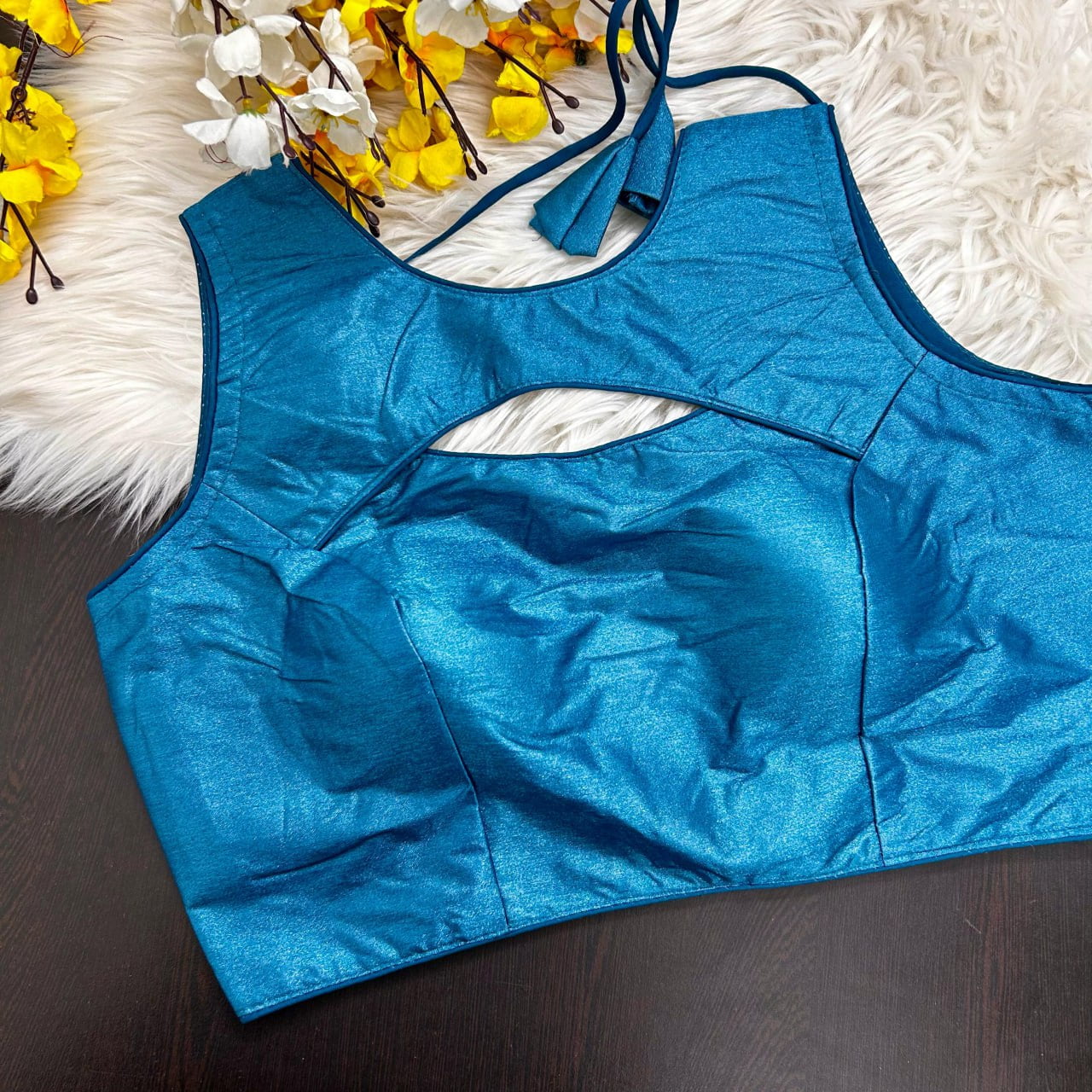 Sumshy Plain Designer Rimzim Simar Silk Readymade Blouse