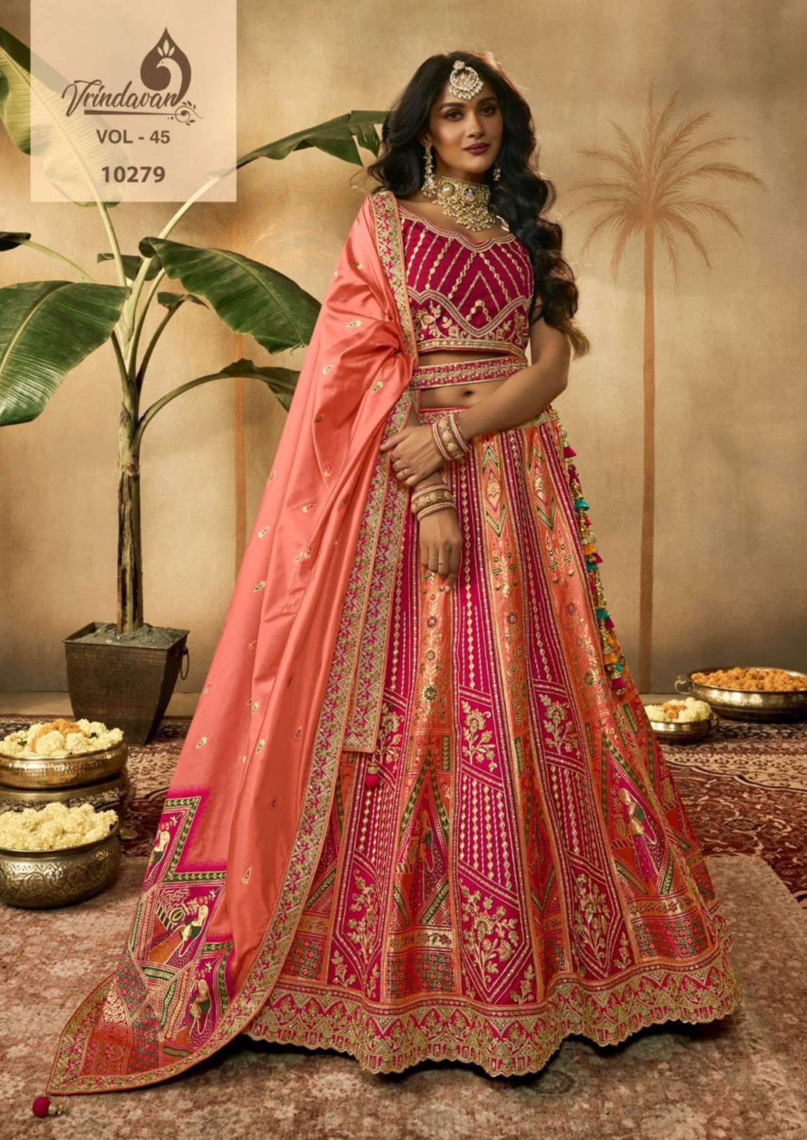 Royal Vrindavan Bridal Wear Banarasi Silk Lehenga Choli