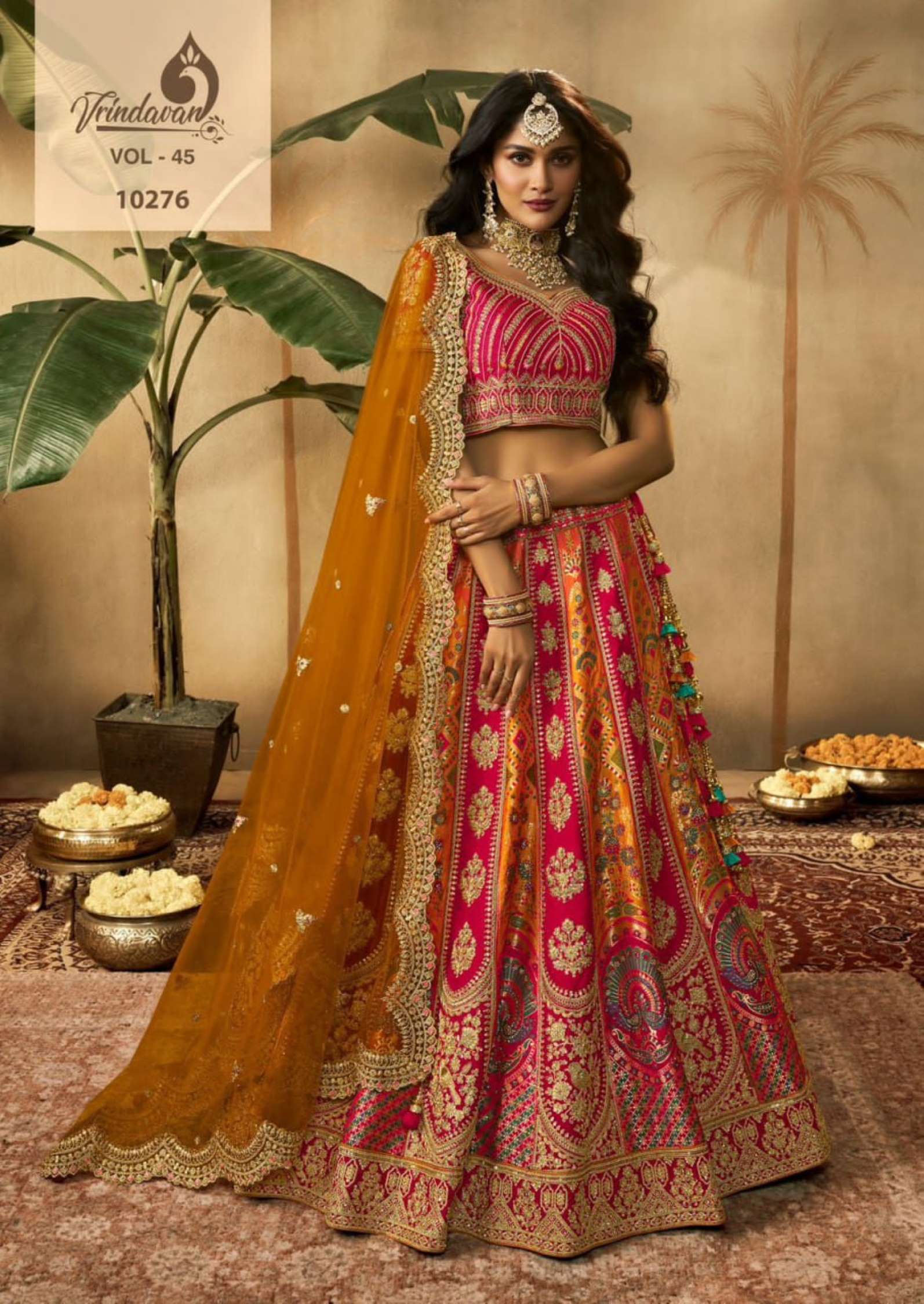 Royal Vrindavan Bridal Wear Banarasi Silk Lehenga Choli