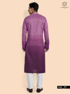 Sumshy Festival Wear Purple Cotton Kurta Pajama For Mens