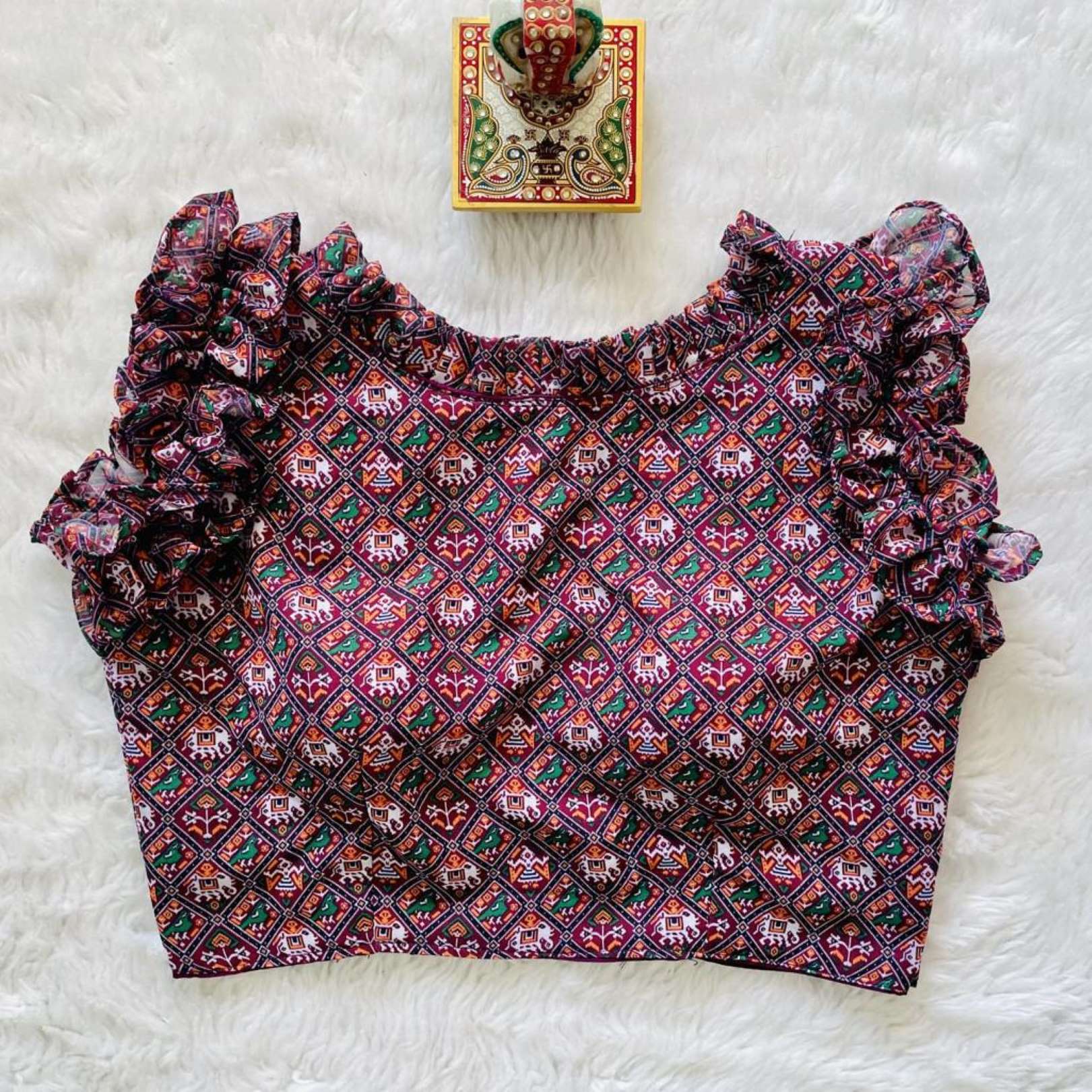 Sumshy Party Wear Floral Print Georgette Readymade Blouse