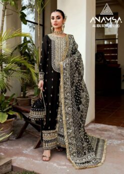 Sumshy Anamsa Latest Black Georgette Dress Material