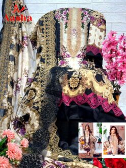 Sumshy Asha Designer Embroidery Cotton Print Dress Material