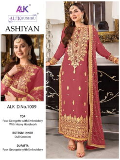 Sumshy Khusbhu Ashiyan Embroidery Georgette Dress Material