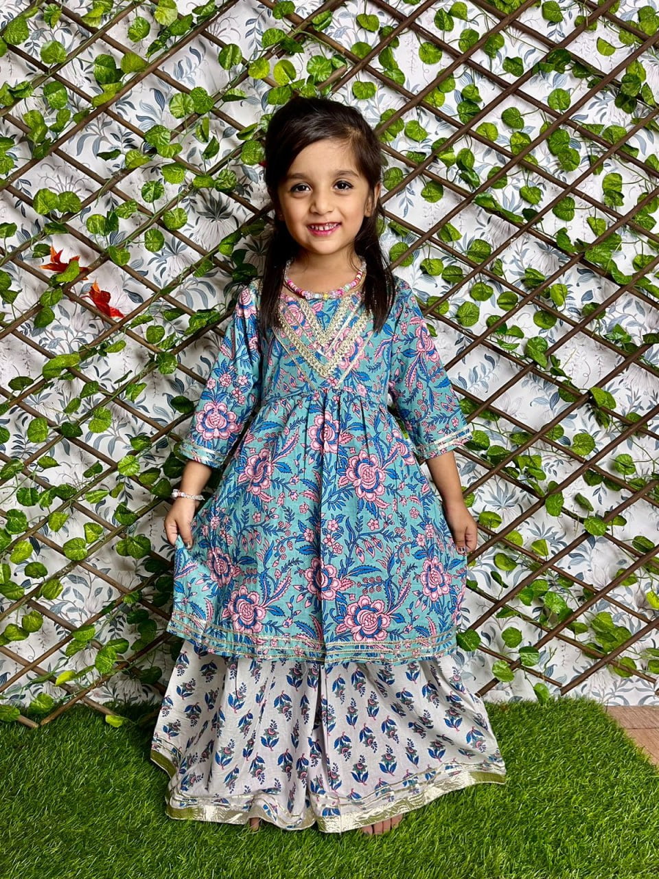 Sumshy Cotton Sharara Suit Kid Wear Fancy Collection Online