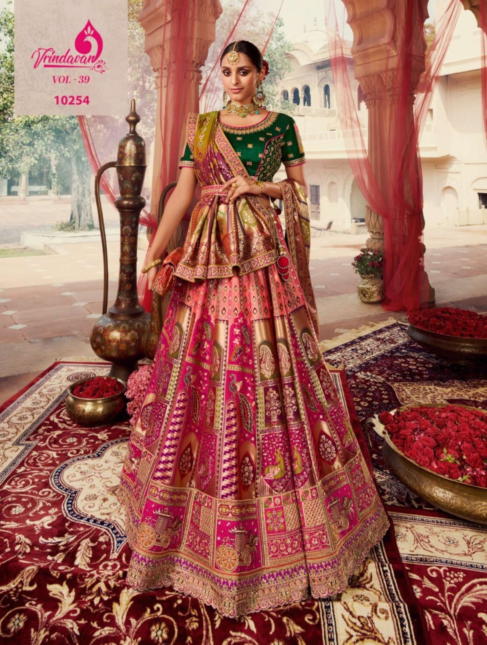 Royal Vrindavan Bridal Wear Banarasi Silk Lehenga Choli