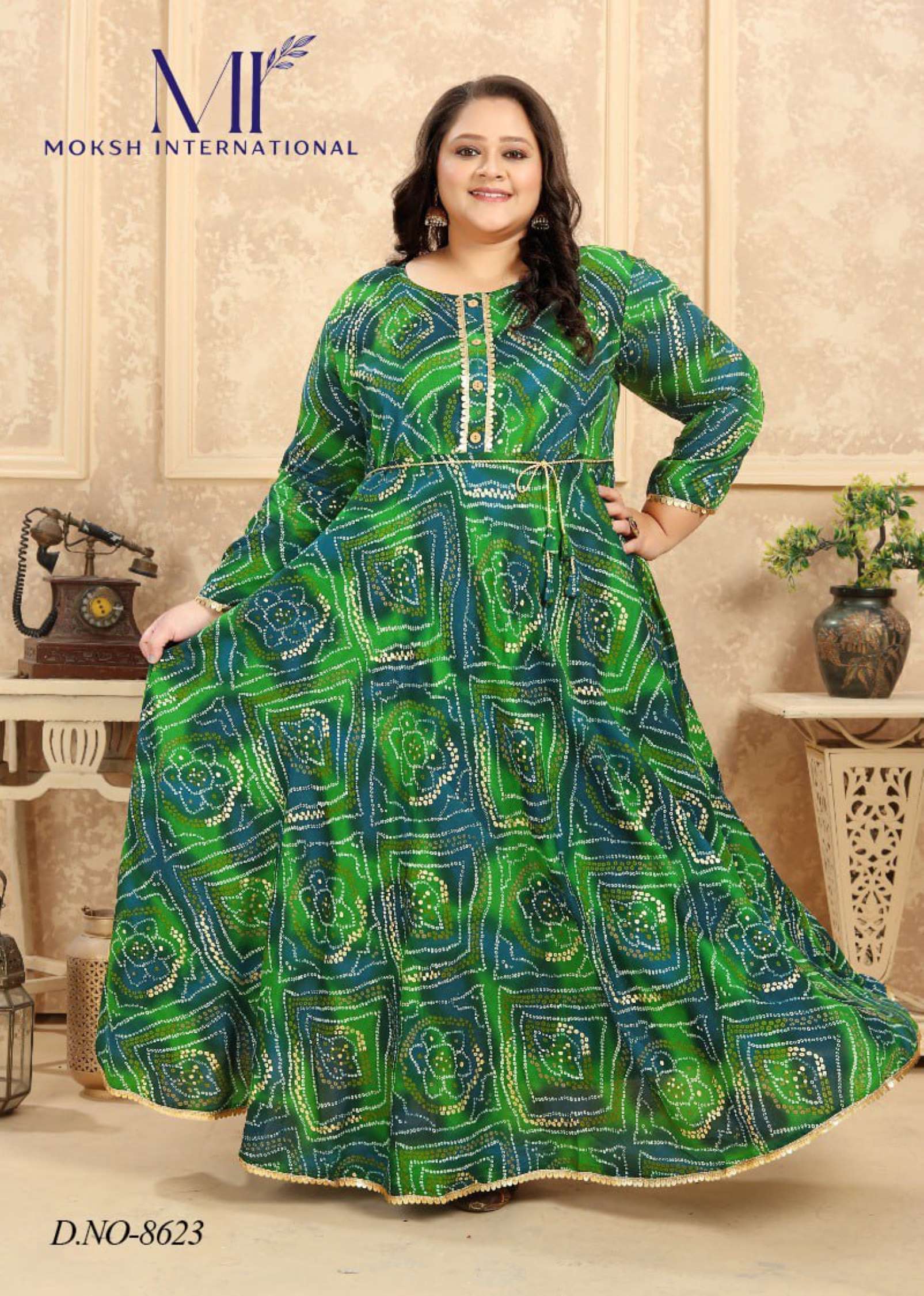 Moksh Plus Size Vol 1 Printed Premium Rayon Gown