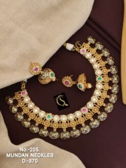 Sumshy Latest Fancy Artificial Gold Mundan Necklace