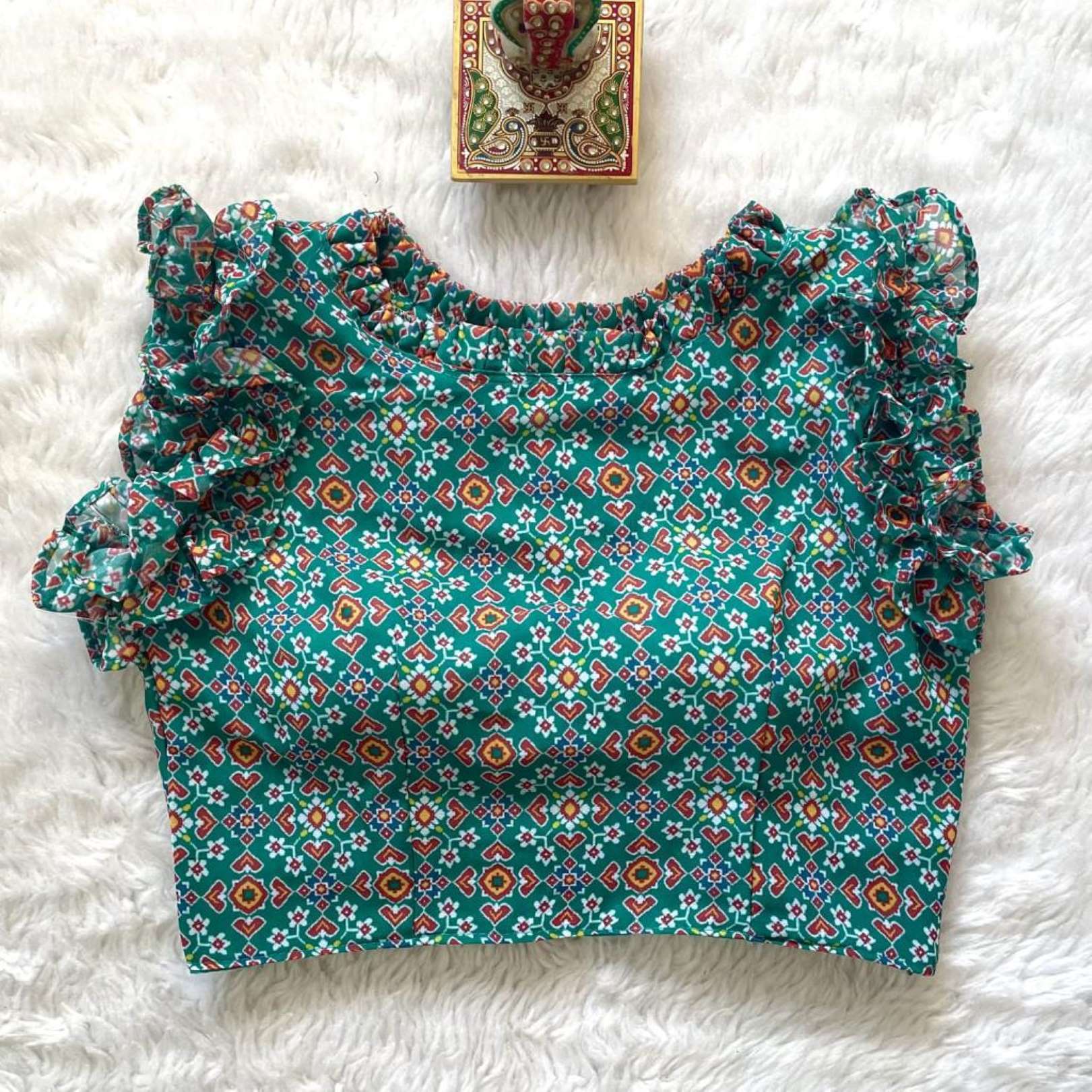 Sumshy Party Wear Floral Print Georgette Readymade Blouse