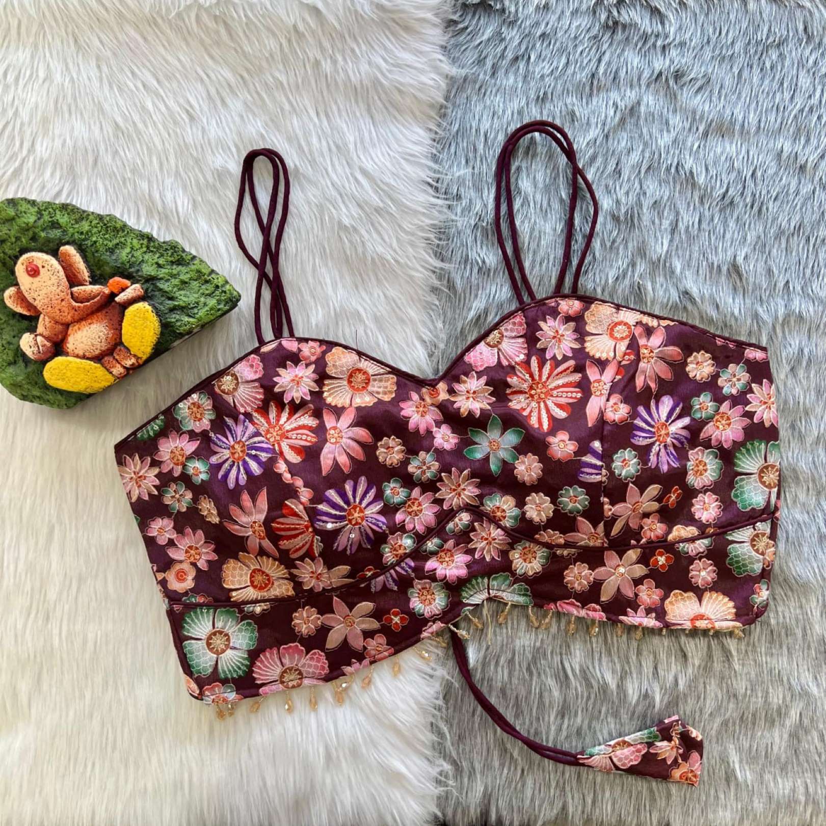 Sumshy Noodles Strips Heavy Chinon Silk Western Blouse