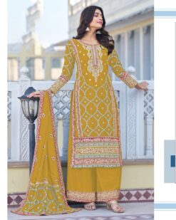 Sumshy Party Wear Designer Heavy Chinon Silk Dress Material