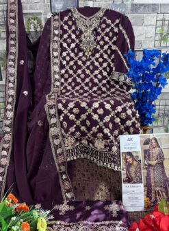 Sumshy Khushbu Georgette Wedding Wear Dress Material