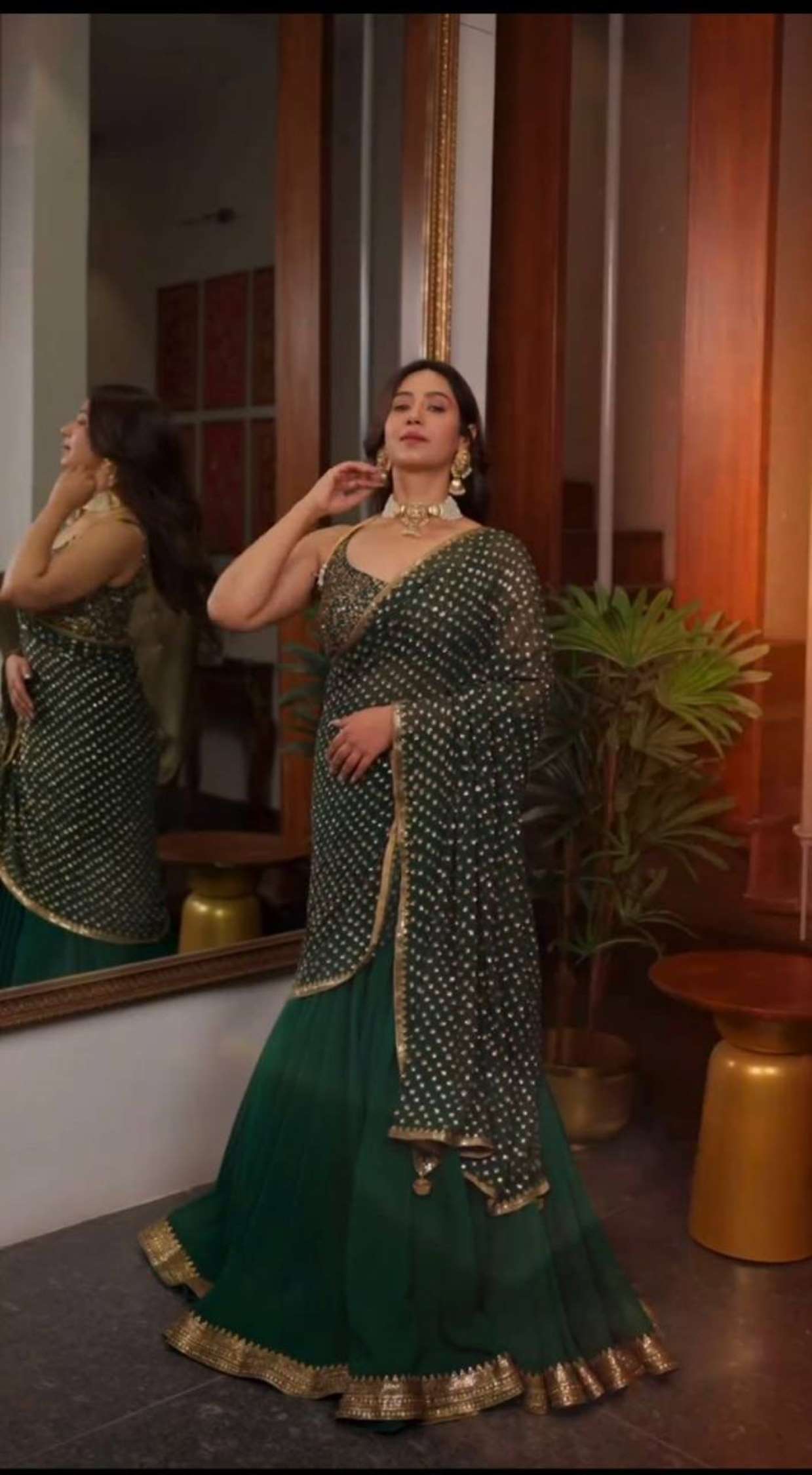 Sumshy Wedding Wear Faux Georgette Readymade Lehenga