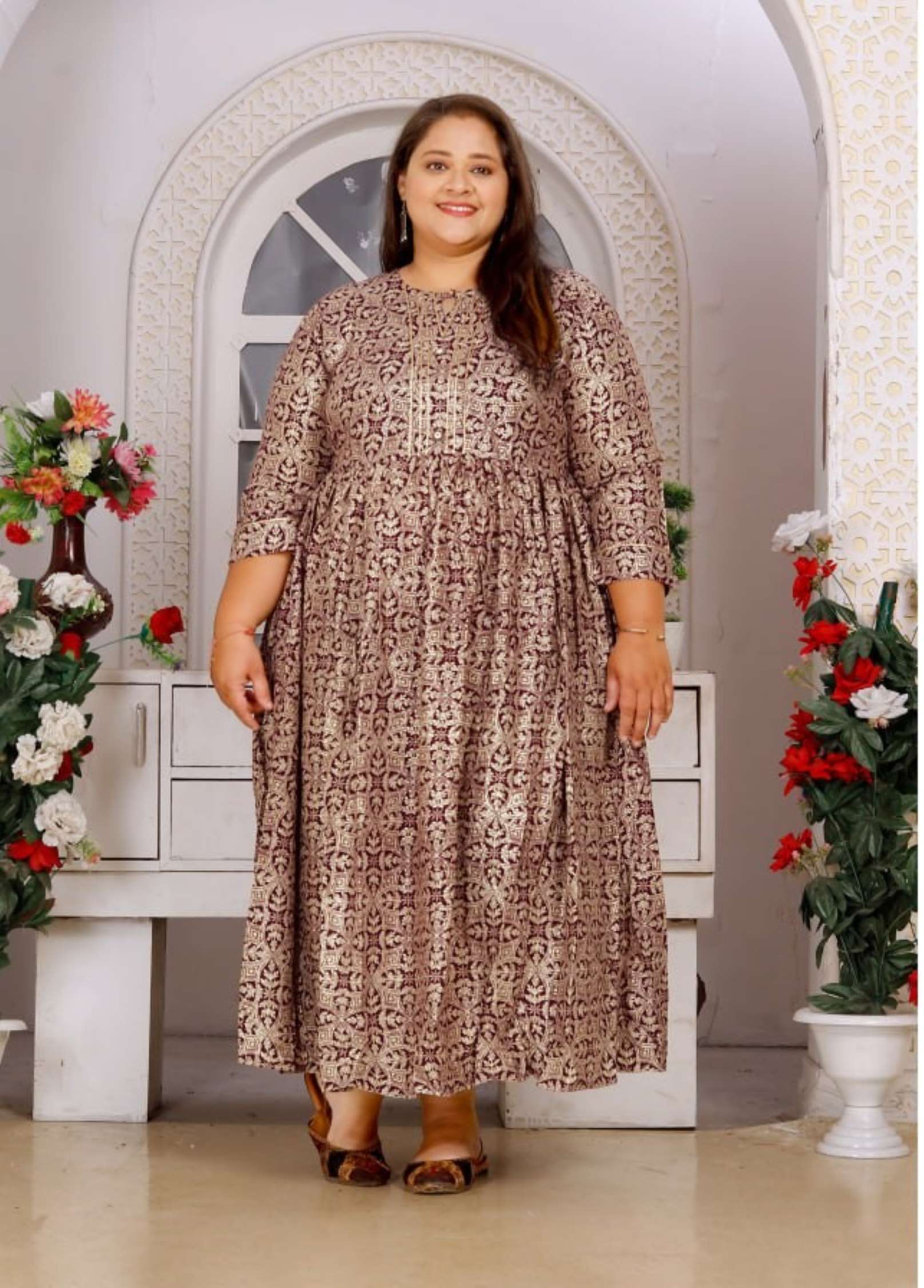 Moksh Big Size Vol-1 Zari Weaving Rayon Gown