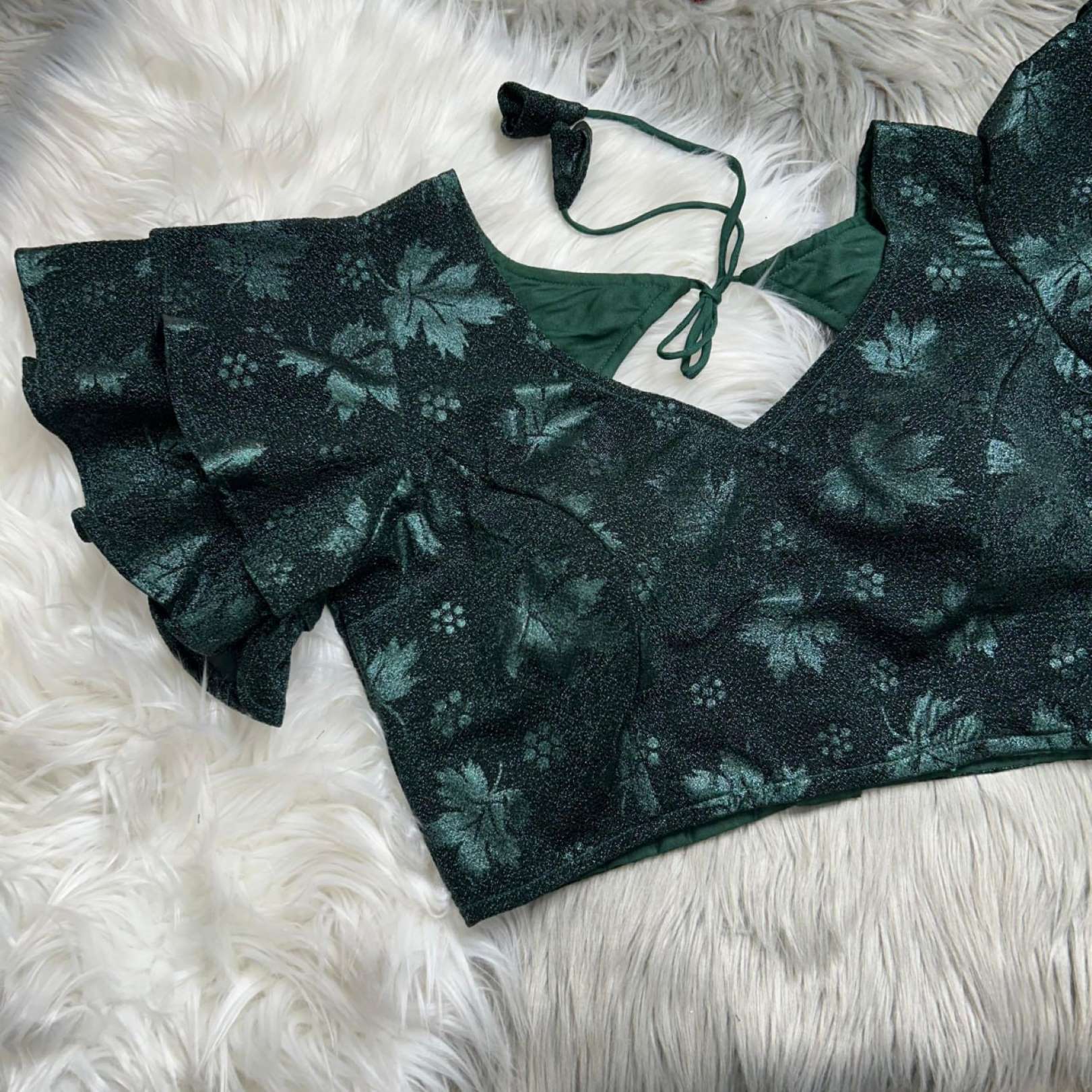 Sumshy Party Wear Ruffle Imported Koria Readymade Blouse