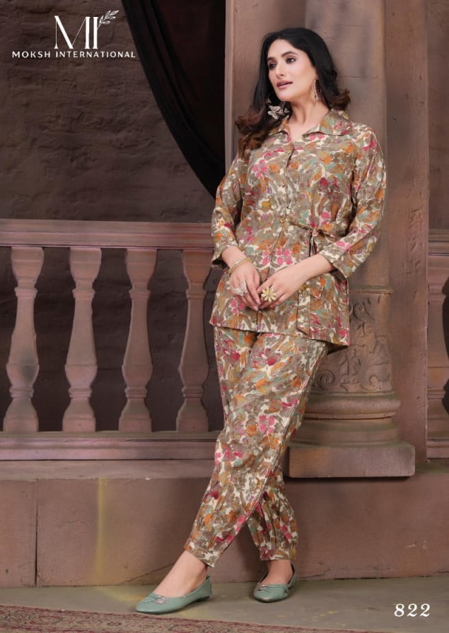 Moksh International Premium Rayon Chanderi Co-ord Set