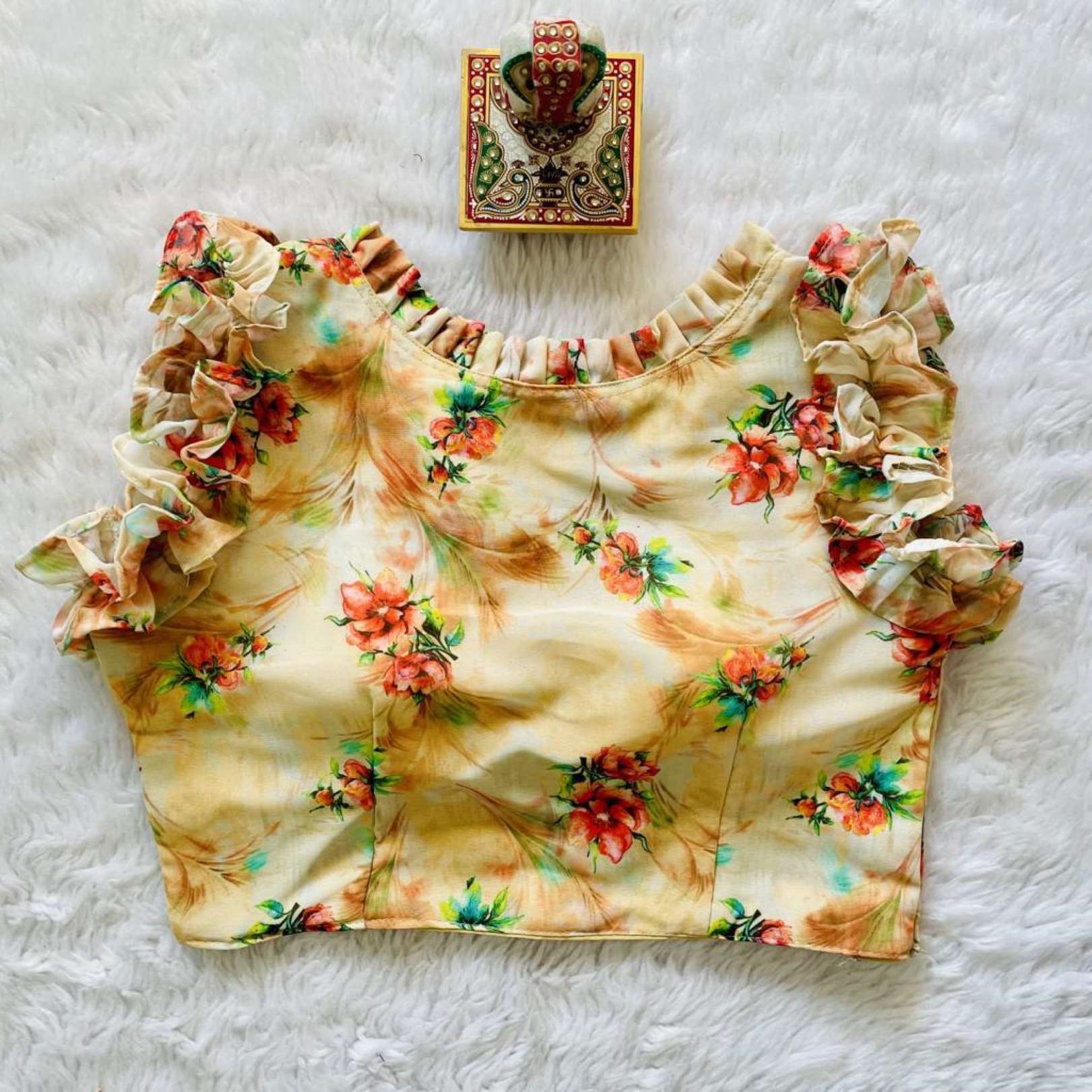 Sumshy Party Wear Floral Print Georgette Readymade Blouse