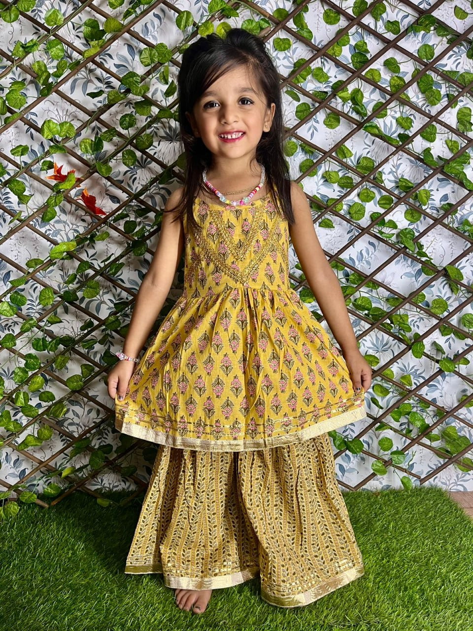 Sumshy Cotton Sharara Suit Kid Wear Fancy Collection Online