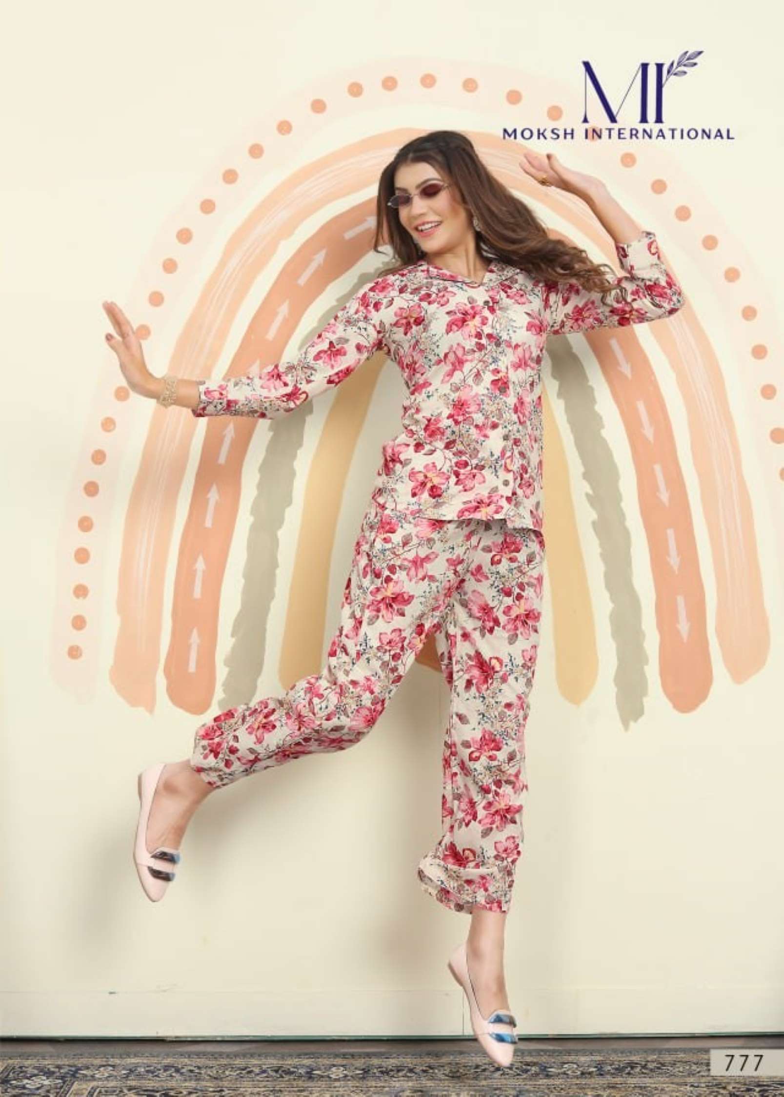 Moksh Latest Designer Premium Rayon Co-ord Set