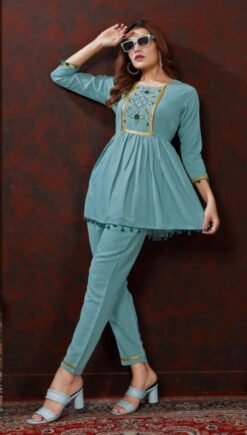 Sumshy Karigiri Designer Mazza Cotton Ladies Co-ord Set