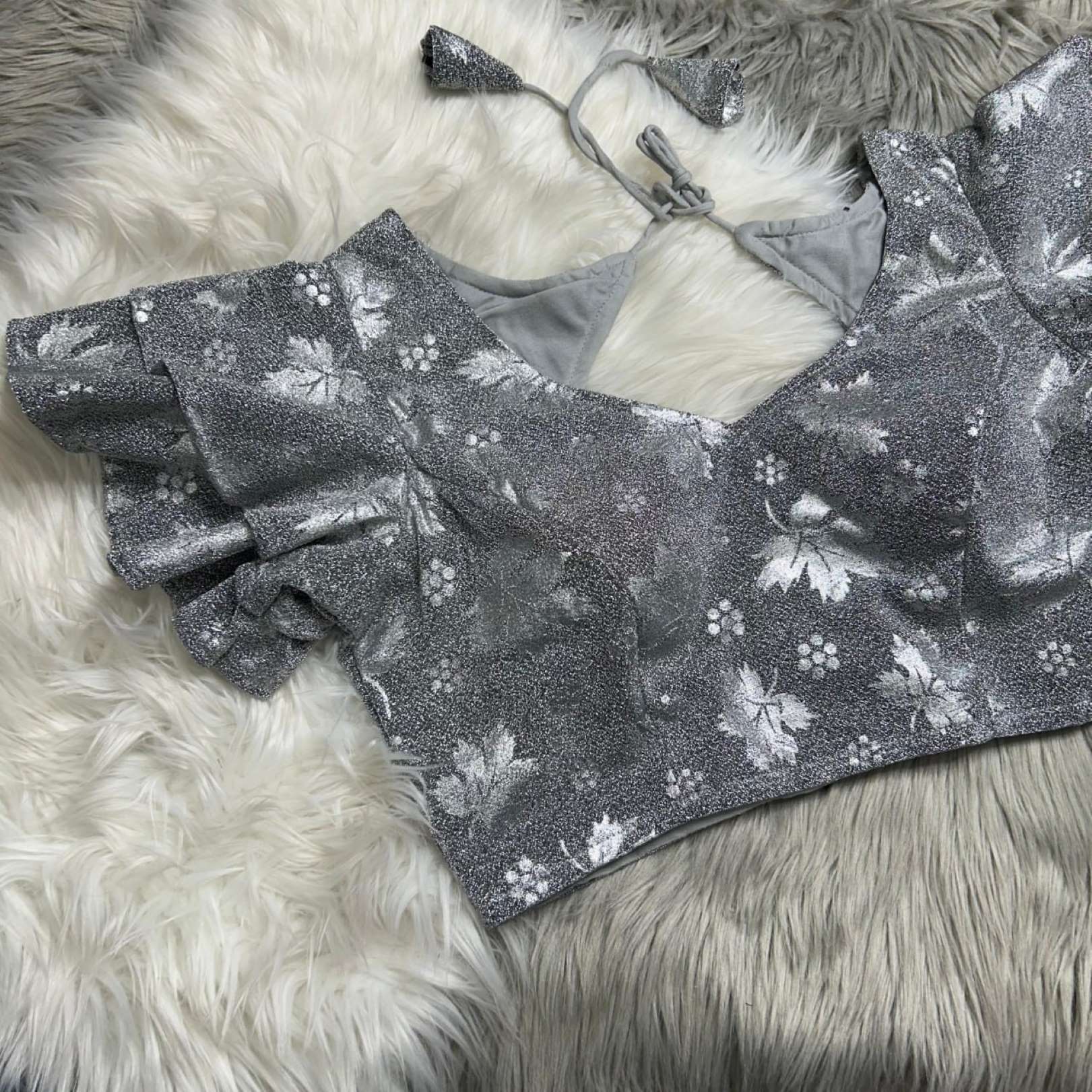 Sumshy Party Wear Ruffle Imported Koria Readymade Blouse