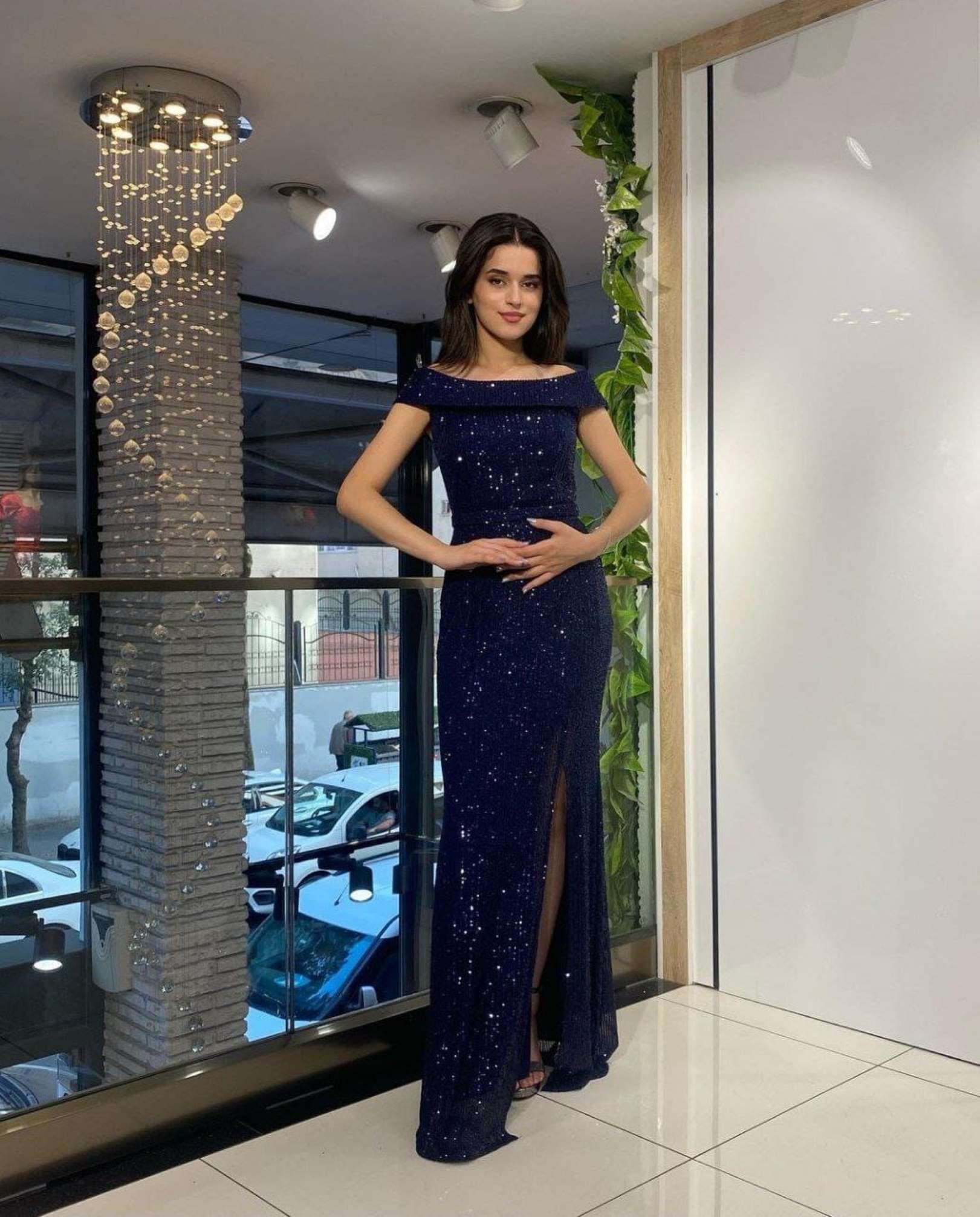 Sumshy Party Wear Georgette Sequence Work Bodycon Dress