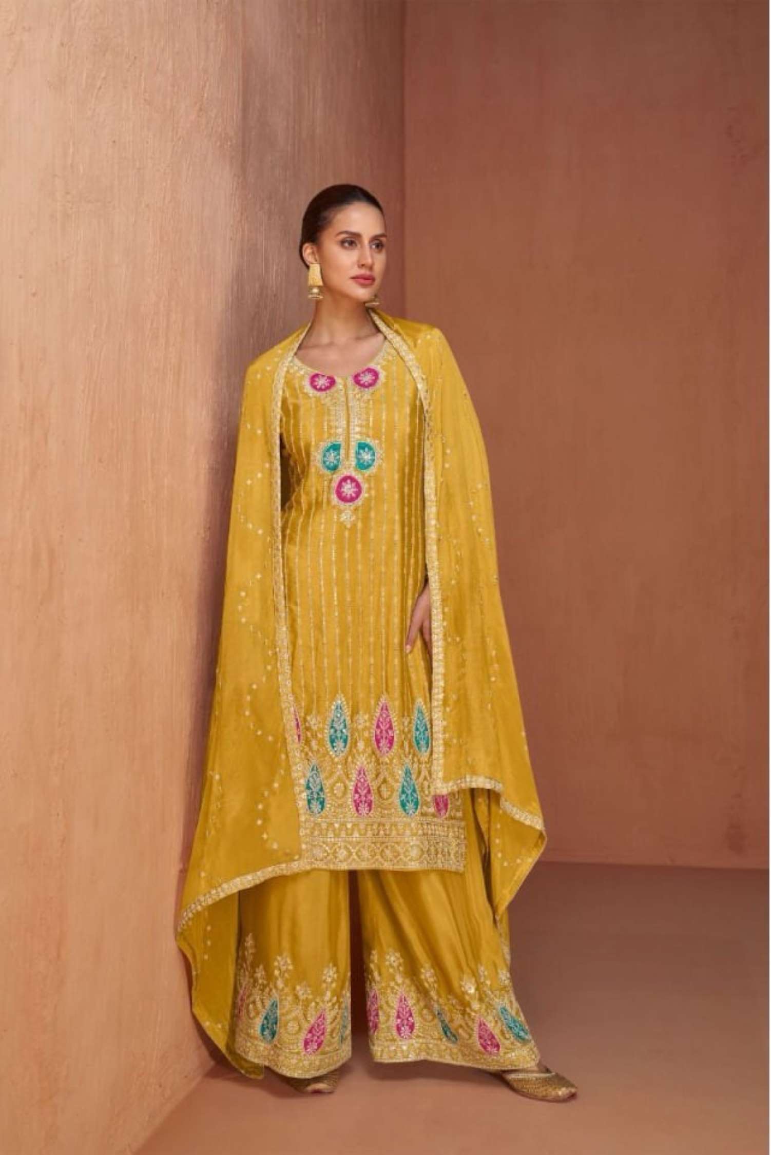 Gulkayra Gazal Wedding Wear Real Chinon Readymade Suit