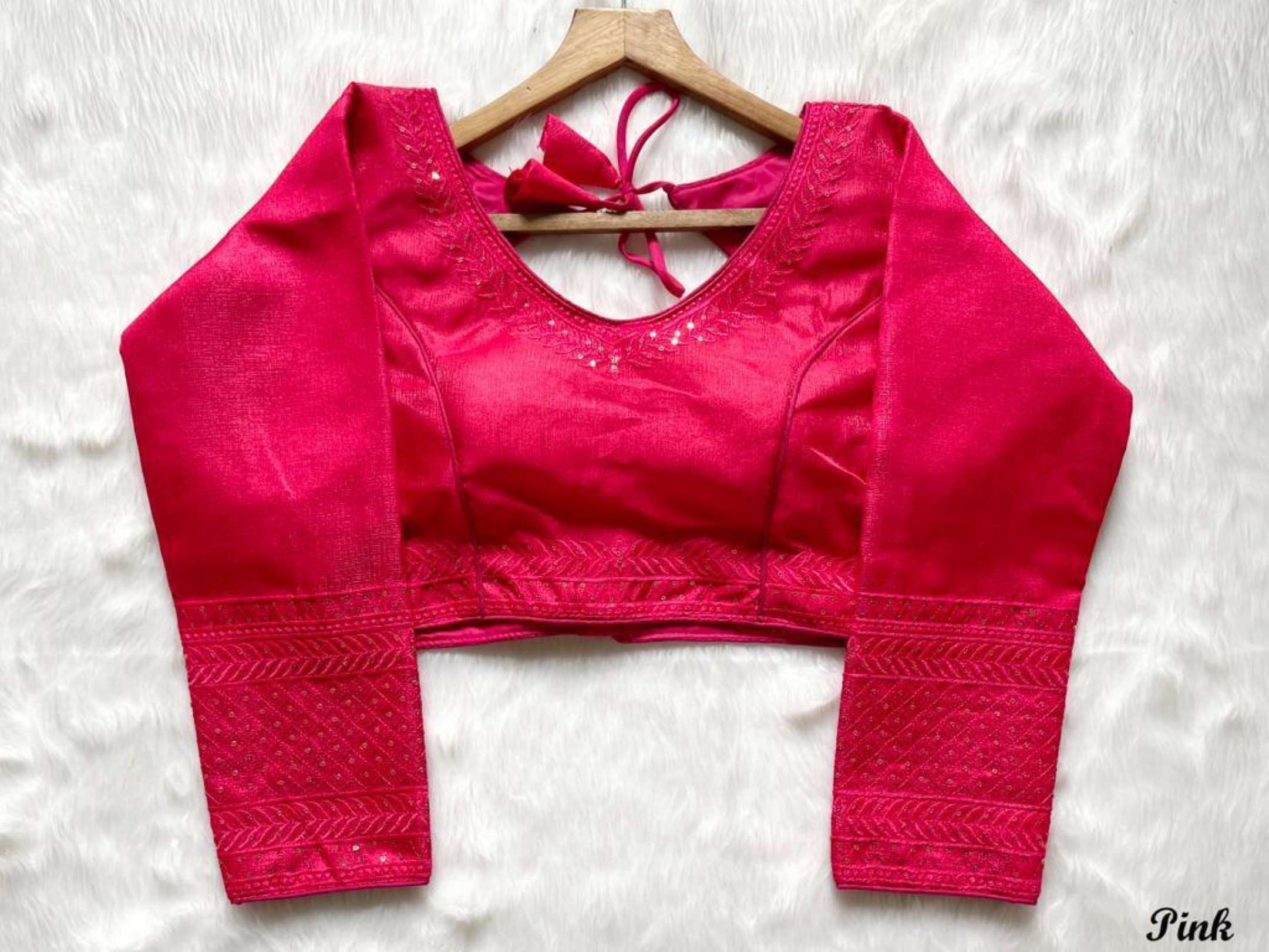 Sumshy Wedding Wear Sequence Milan Silk Blouse Online