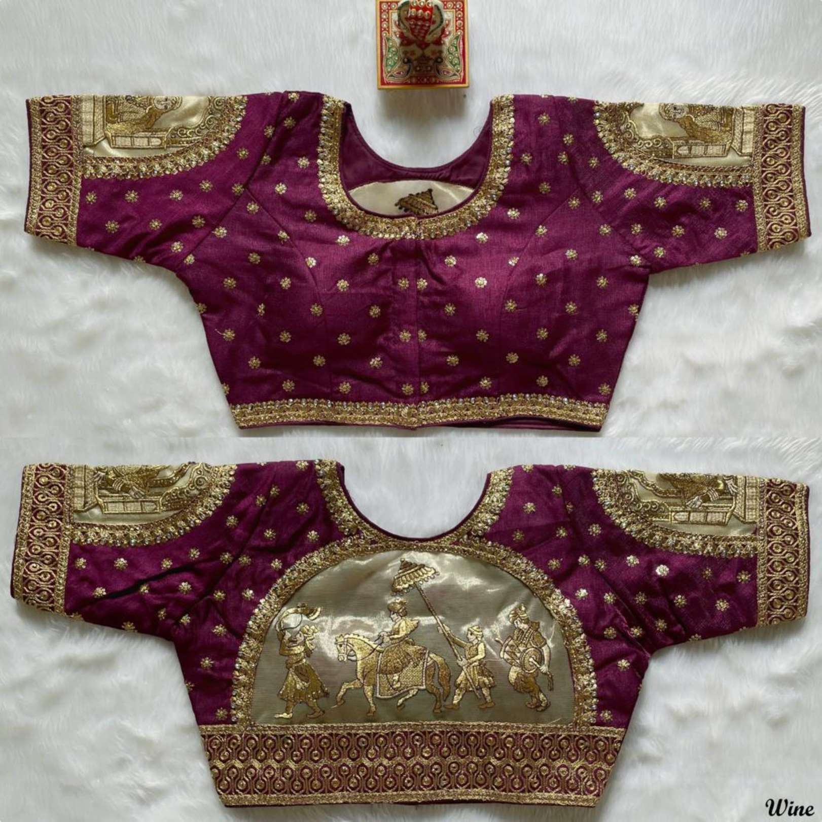 Sumshy Bridal Wear Sequence Milan Silk Readymade Blouse