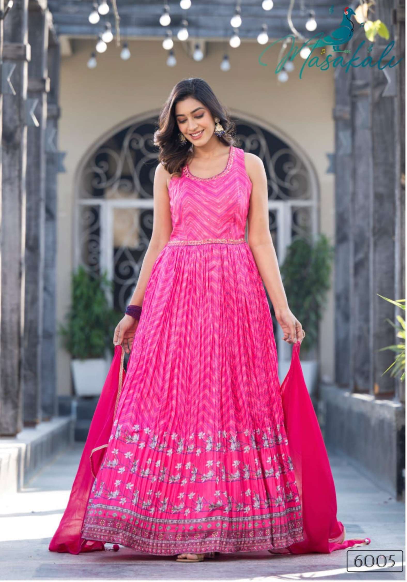 Sumshy Masakali Vol-06 Handwork Soft Dola Silk Long Gown