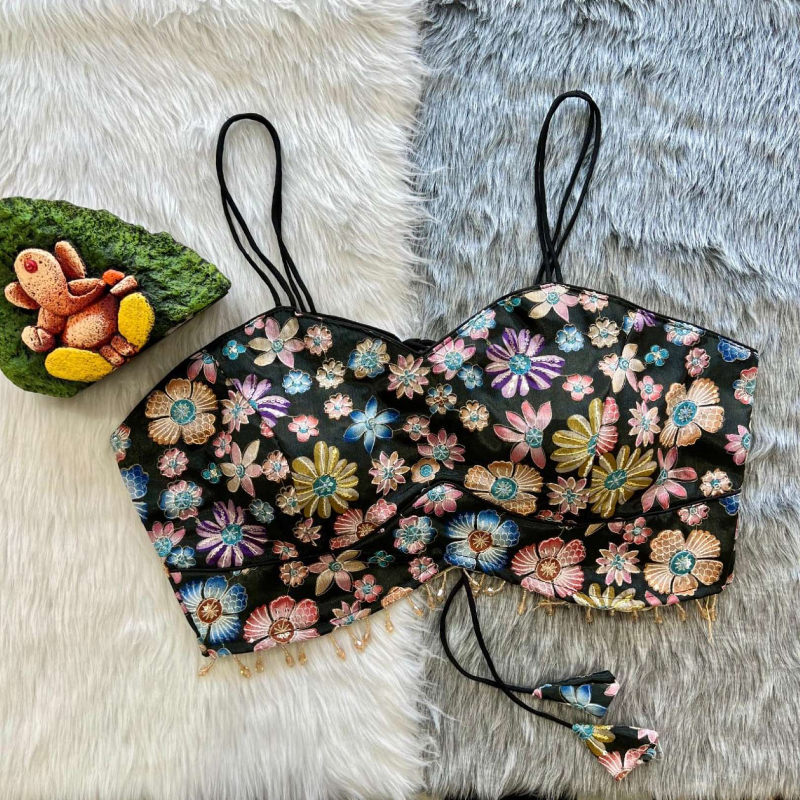 Sumshy Noodles Strips Heavy Chinon Silk Western Blouse