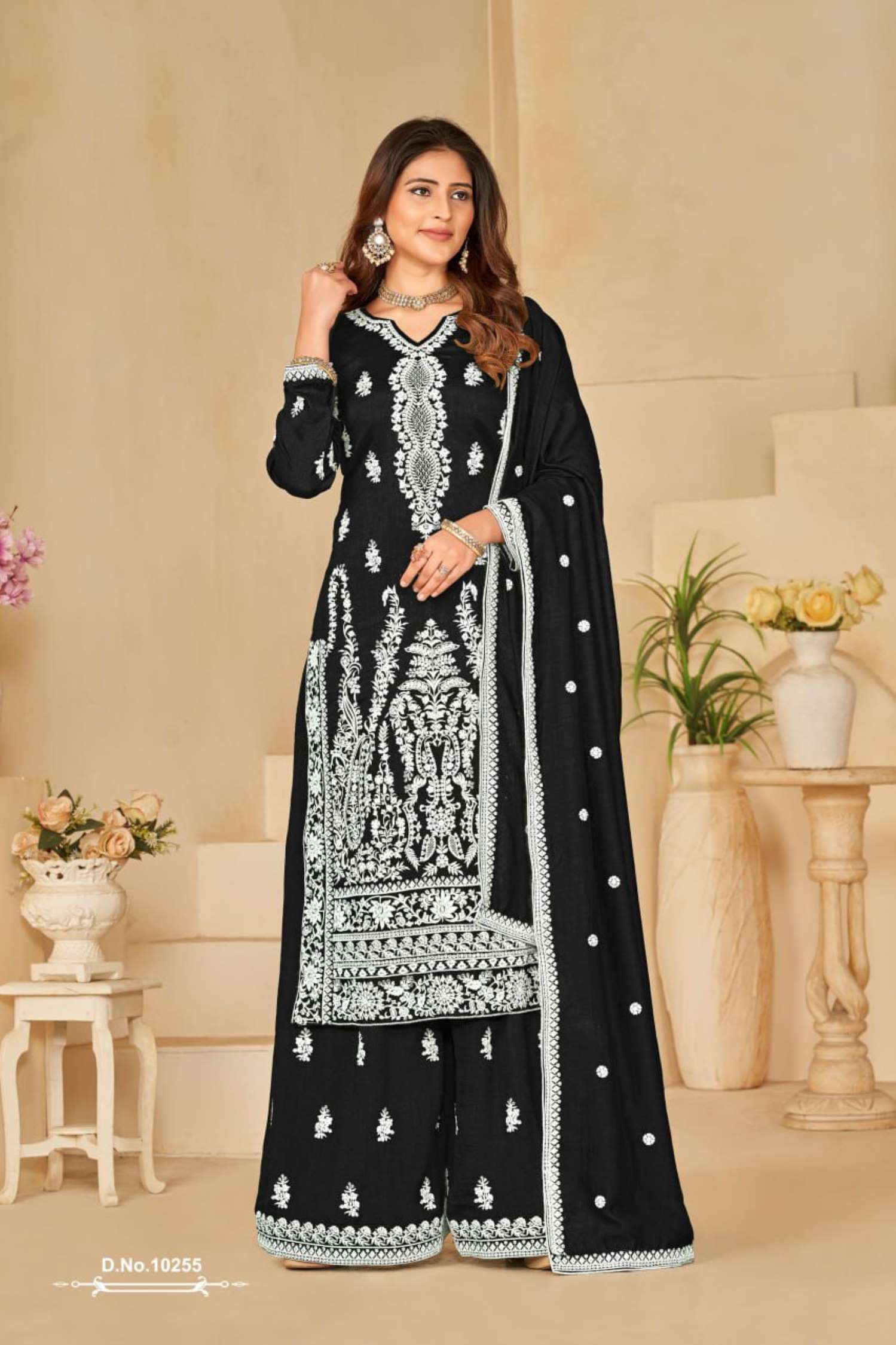 Sumshy Anjubaa Vol.25 Embroidery Vichitra Silk Dress Material