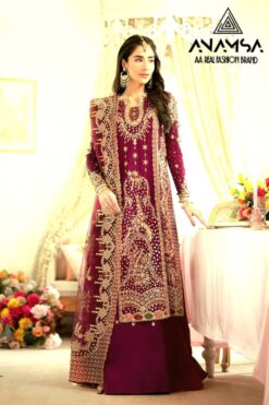 Sumshy Anamsa Wedding Wear Georgette Ladies Dress Material