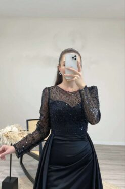 Sumshy Beautiful Sequence Heavy Silk Gown