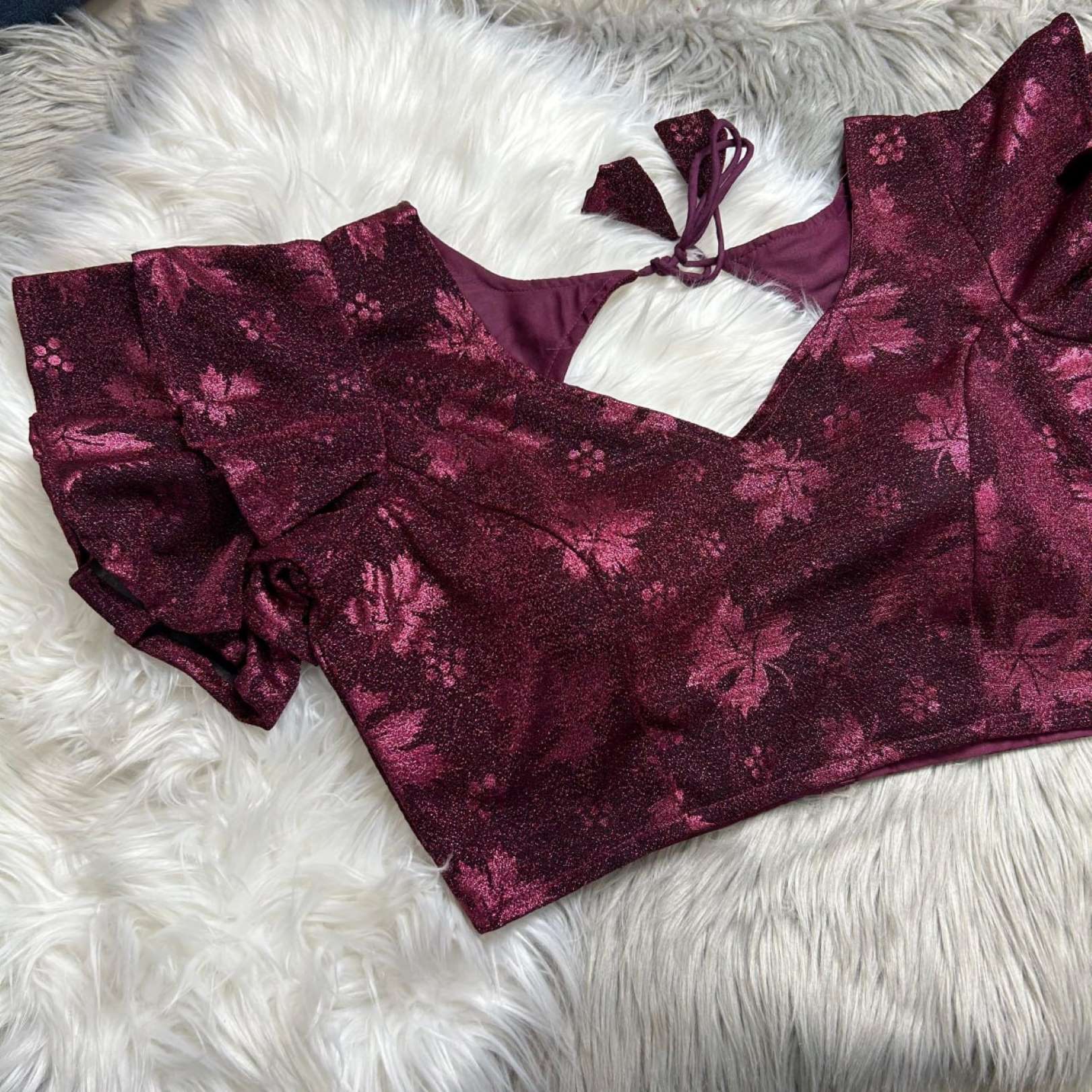 Sumshy Party Wear Ruffle Imported Koria Readymade Blouse