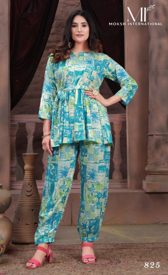 Moksh International Premium Rayon Chanderi Co-ord Set