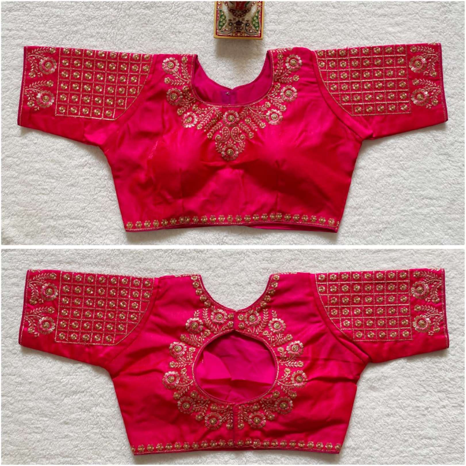 Sumshy Designer Embroidered Pure Cotton Readymade Blouse