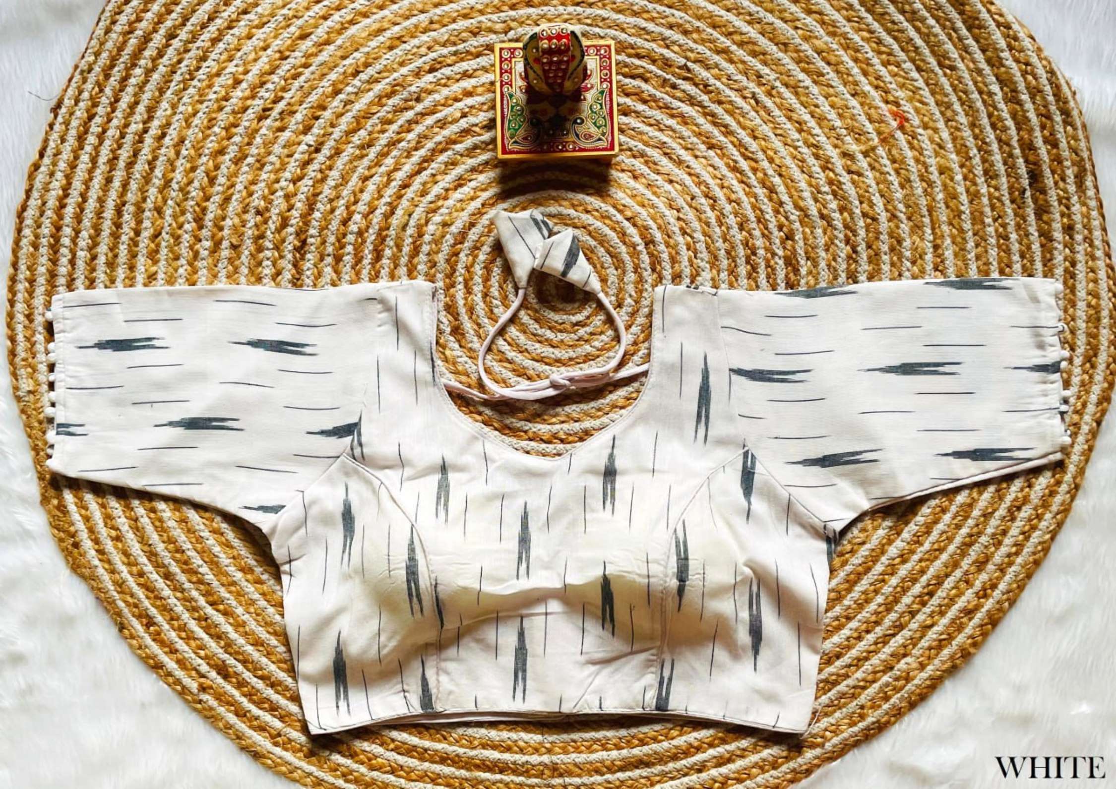 Sumshy Ladies Wear Zig Zag Print Milan Silk Readymade Blouse