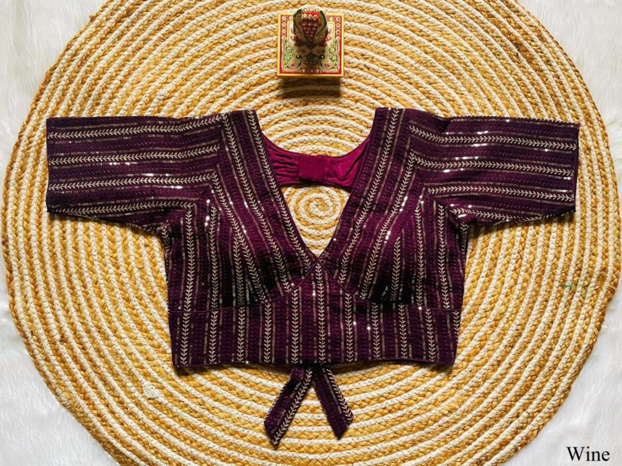 Sumshy Sabyasachi Sequence Faux Georgette Blouse