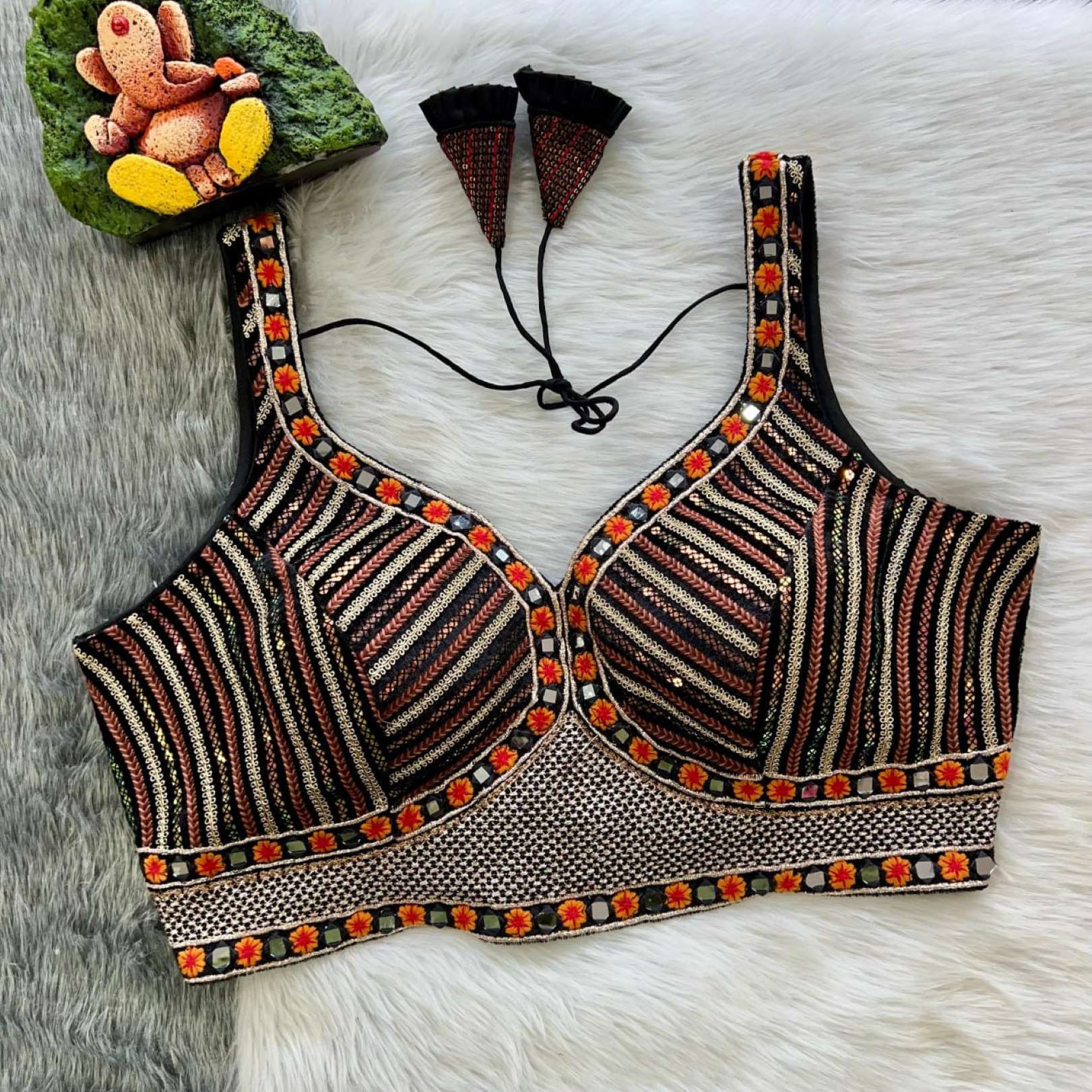 Sumshy Wedding Wear Embroidery Pure Velvet Sequence Blouse