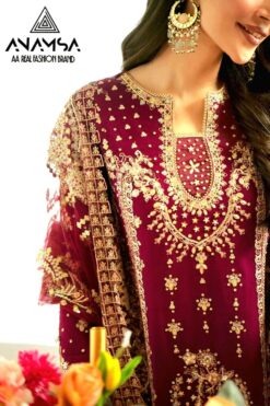 Sumshy Anamsa Wedding Wear Georgette Ladies Dress Material