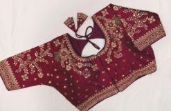 Sumshy Wedding Wear Embroidery Milan Silk Blouse